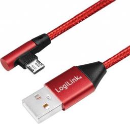 Kabel USB LogiLink USB-A - microUSB 1 m Czerwony (CU0150)