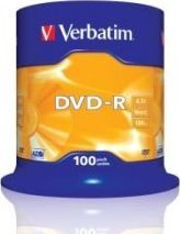  Verbatim DVD-R 4.7 GB 16x 100 sztuk (43549)