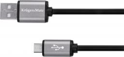 Kabel USB Kruger&Matz USB-A - microUSB 1.8 m Srebrny (KM1236)