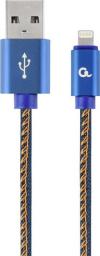 Kabel USB Gembird USB-A - Lightning 2 m Niebieski (CC-USB2J-AMLM-2M-BL)