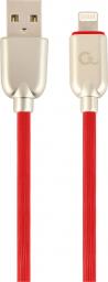 Kabel USB Gembird USB-A - Lightning 1 m Czerwony (CC-USB2R-AMLM-1M-R)