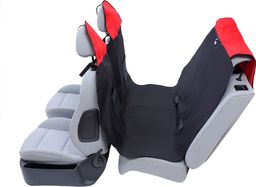 Kardiff Kardiff Activ Mata samochodowa na tylne fotele z zamkiem M czarno-czerwona
