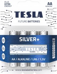  Tesla TESLA SILVER Alkaline baterie AA (LR06, tužková, blister) 4 ks