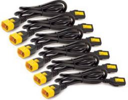 Kabel zasilający APC 6szt kabli C13 - C14, 1,2m zabezp. (AP8704S-WW)