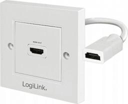 Adapter AV LogiLink HDMI - HDMI biały (AH0014)