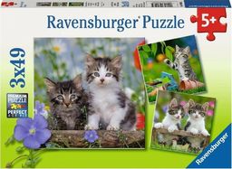  Ravensburger Puzzle 3x49 Kocięta 