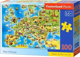  Castorland Puzzle 100 Map of Europe CASTOR