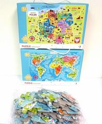  Pierot Puzzle Mapa świata + Mapa Polski