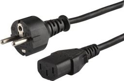Kabel zasilający Savio CL-138 (C13 / IEC C13 / IEC 320 C13 - Schuko M; 1,8m; kolor czarny)