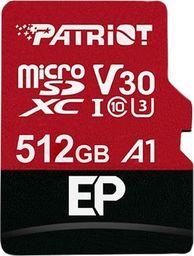 Karta Patriot EP Series MicroSDXC 512 GB Class 10 UHS-I/U3 A1 V30 (PEF512GEP31MCX)