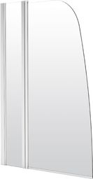 Parawan nawannowy Deante Alpinia 2-częściowy szkło przejrzyste, profil chrom (KGA_073P)