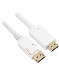 Kabel Sharkoon DisplayPort - HDMI 1m biały (4044951020263)