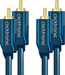 Kabel Clicktronic RCA (Cinch) x2 - RCA (Cinch) x2 1m granatowy (70377)