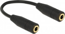 Kabel Delock Jack 3.5mm - Jack 3.5mm 0.1m czarny (65896)