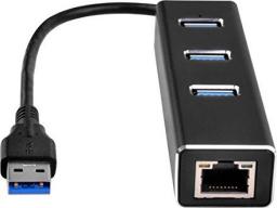 HUB USB SilverStone 1x RJ-45  + 3x USB-A 3.0 (SST-EP04)