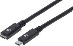 Kabel USB Manhattan USB-C - USB-C 0.5 m Czarny (355230)