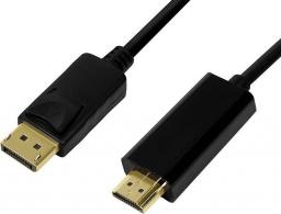Kabel LogiLink DisplayPort - HDMI 2m czarny (CV0127)