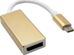 Adapter USB Akyga USB-C - DisplayPort Złoty  (AK-AD-56)