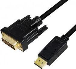 Kabel LogiLink DisplayPort - DVI-D 1m czarny (CV0130)