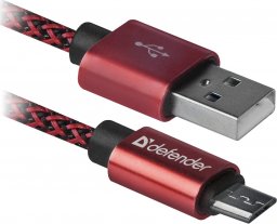 Kabel USB Defender USB-A - microUSB 1 m Czerwony (87801)