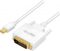 Kabel LogiLink DisplayPort Mini - DVI-D 1.8m biały (CV0137)