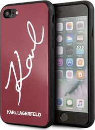 Karl Lagerfeld Karl Lagerfeld KLHCI8DLKSRE iPhone 7/8 czerwony/red hard case Signature Glitter