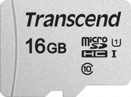 Karta Transcend 300S MicroSDHC 16 GB Class 10 UHS-I/U1  (TS16GUSD300S)