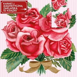  HENRY Karnet + zakładka magnetyczna Róże