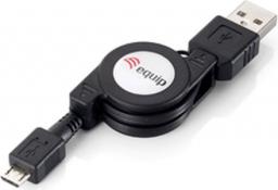 Kabel USB Equip USB-A - microUSB 1 m Czarny (128595)