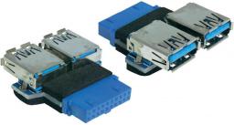  Delock Adapter 19-pin USB 3.0 na 2x USB-A 3.0 (65324)