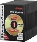  Hama Hama Slim DVD Jewel Case pack of 25, black 51182