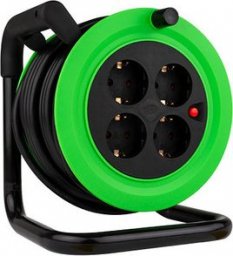 Kabel zasilający REV REV Mini Cable Drum 4fold 15m green black