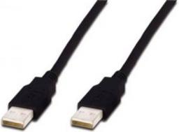 Kabel USB Digitus USB-A - USB-A 1 m Czarny (AK-300100-010-S)