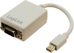 Adapter AV LogiLink DisplayPort Mini - D-Sub (VGA) biały (CV0038)