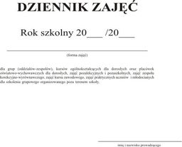  Typograf Dziennik zajęć pozalekcyjnych A4 MEN I/6 (02190)