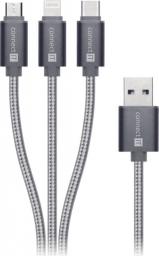 Kabel USB Connect IT USB-A - Lightning 1.2 m Szary (CI-1229)