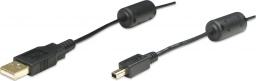 Kabel USB Manhattan USB-A - 3 m Czarny (390378)