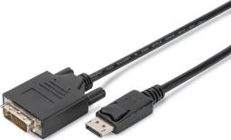 Adapter AV Digitus DisplayPort - DVI-D czarny (AK-990900-020-S)