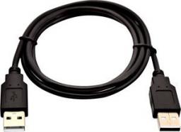 Kabel USB V7 USB-A - USB-A 1 m Czarny (V7USB2AA-01M-1E)