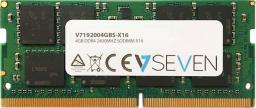 Pamięć do laptopa V7 SODIMM, DDR4, 4 GB, 2400 MHz, CL17 (V7192004GBS-X16)