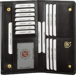 KORUMA Damski czarny portfel antyRFID - Koruma (KUK-38SNBL) Uniwersalny