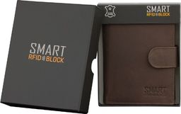  KORUMA Brązowy portfel antyRFID - SMART RFID BLOCK (SM-904HBR) Uniwersalny