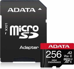 Karta ADATA High Endurance MicroSDXC 256 GB Class 10 UHS-I/U3 A2 V30 (AUSDX256GUI3V30SHA2-RA1)