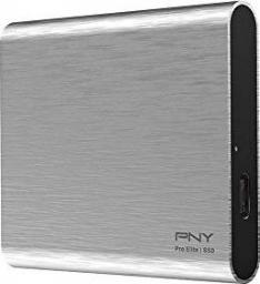 Dysk zewnętrzny SSD PNY Pro Elite 250GB Srebrny (PSD0CS2060S-250-RB)