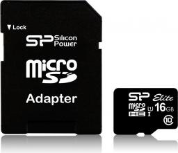 Karta Silicon Power Elite MicroSDHC 16 GB Class 10 UHS-I  (SP016GBSTHBU1V10-SP)