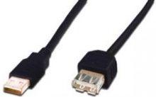 Kabel USB Ansmann USB-A - USB-A 5 m Czarny (AK-300201-050-S)