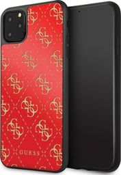  Guess Guess GUHCN654GGPRE iPhone 11 Pro Max czerwony/red hard case 4G Double Layer Glitter uniwersalny