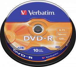  Verbatim DVD-R 4.7 GB 16x 10 sztuk (VD1610-)