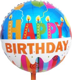 GoDan Balon foliowy Happy Birthday - 46 cm - 1 szt uniwersalny