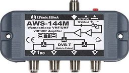 Antena RTV AMS Wzmacniacz antenowy wewnętrzny z zasilaczem AWS-144M